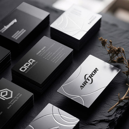 Aluminum metal business cards