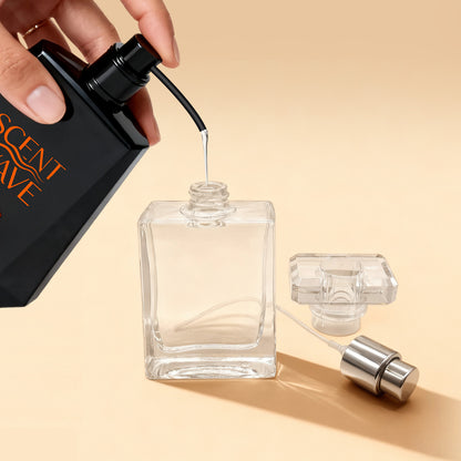 Laser-engraved perfume bottle samples