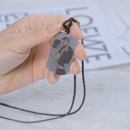 Stainless steel military pendant necklace