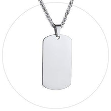 Stainless steel military pendant necklace