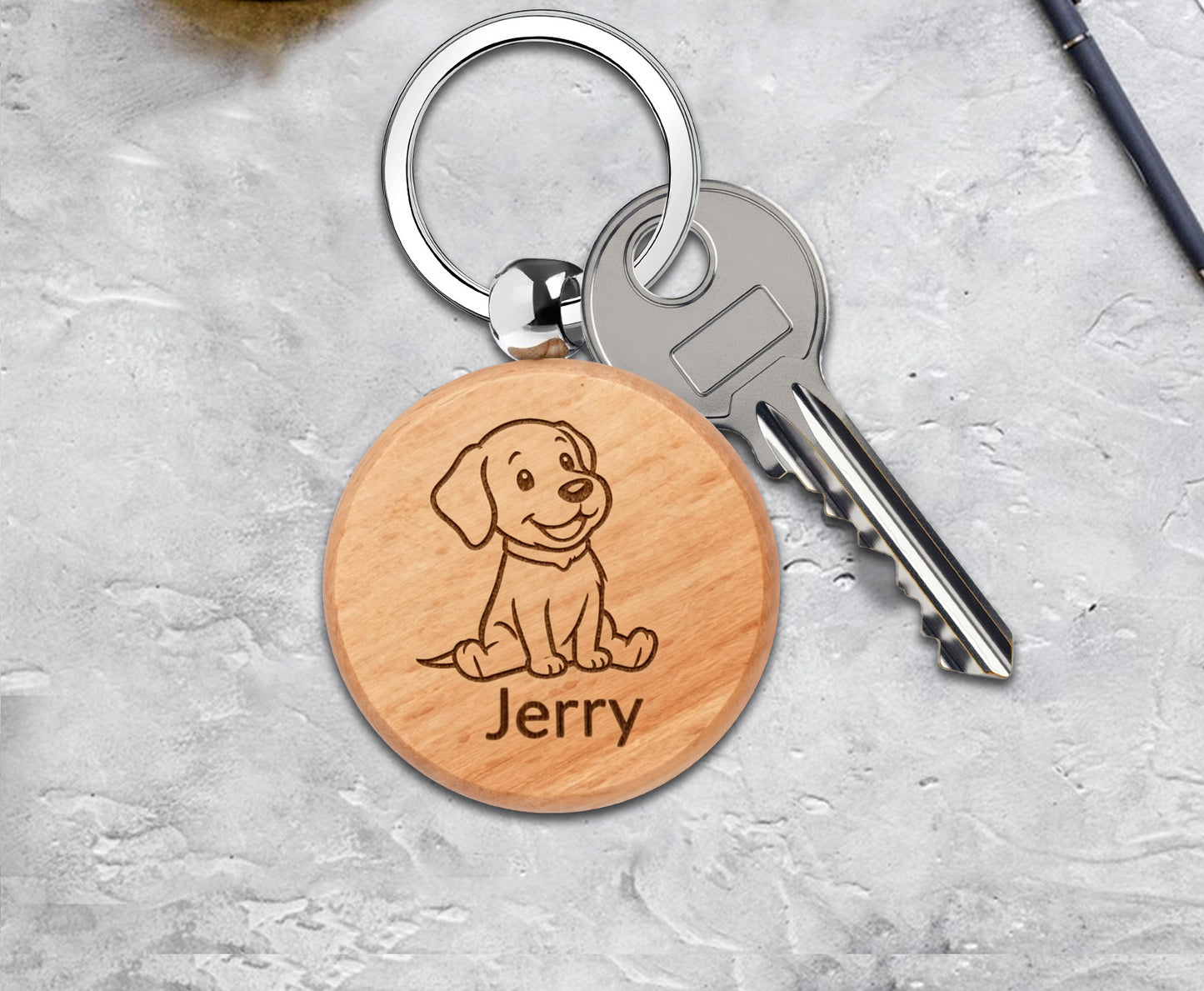 Blank wooden keychain
