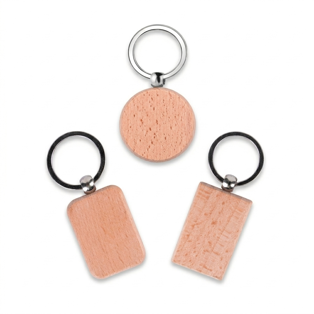 Blank wooden keychain