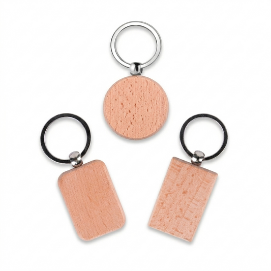 Blank wooden keychain