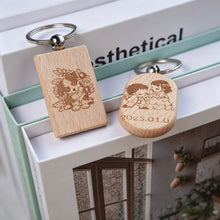 Blank wooden keychain