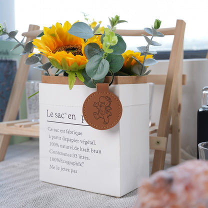 Blank leather keychain