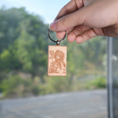 Blank wooden keychain